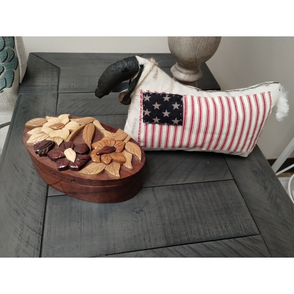 Hand-Sewn Primitive Americana Sheep Shelf Sitter | Farmhouse Patriotic Décor...